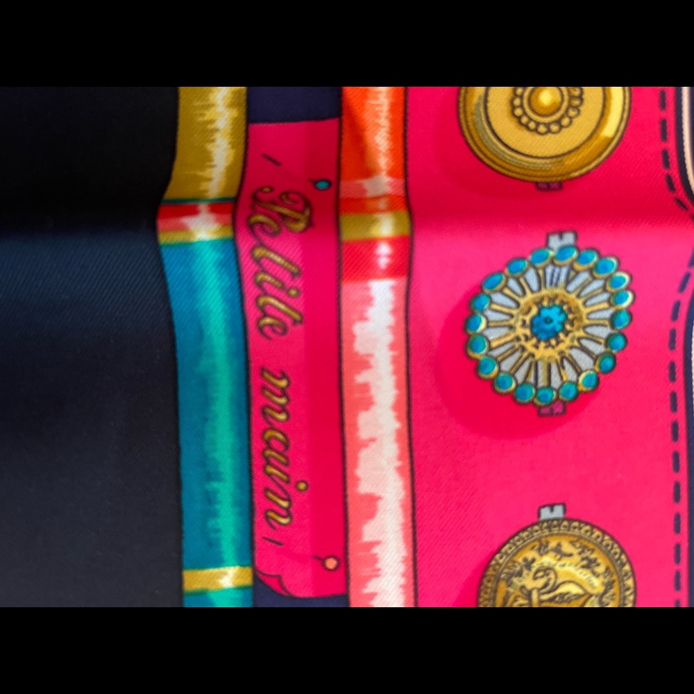 Hermes silk scarf.